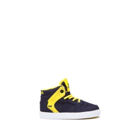 Supra TODDLER VAIDER Høye Sneakers Barn Marineblå/Gul/Hvite | NO-15068